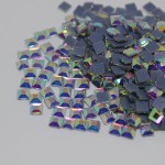 K9 Glass Crystal Loose Rhinestones Hotfix Flat Top Rectangle Shape Iron-on Rhinestones for DIY Crafts and Decoration